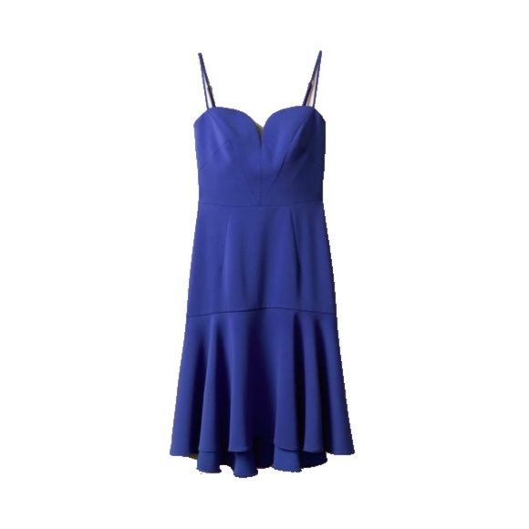 MILLY Blue Italian Cady Fit & Flare Kelly Dress 8 - Picture 14 of 14